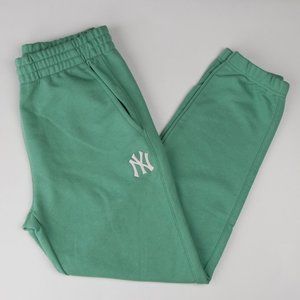 MLB NEW YORK YANKEES GREEN BASIC LOGO TRAINING JOGGER PANTS